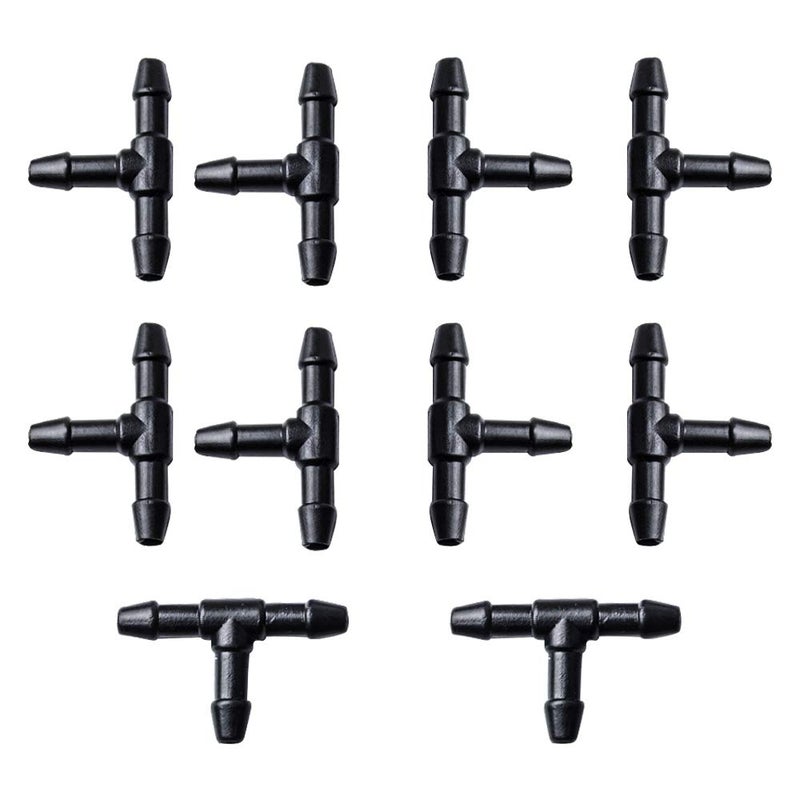 OTUAYAUTO Windshield Washer Hose Connectors Universal Wiper Hose Connector TType Adapters for Car Windshield Washer Nozzles Pack of 10